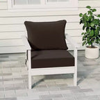 WestinTrends Avalon White Outdoor Modern HDPE Patio Club Chair with Deep Seat Cushions