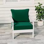 WestinTrends Avalon White Outdoor Modern HDPE Patio Club Chair with Deep Seat Cushions