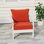 WestinTrends Avalon White Outdoor Modern HDPE Patio Club Chair with Deep Seat Cushions