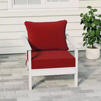 WestinTrends Avalon White Outdoor Modern HDPE Patio Club Chair with Deep Seat Cushions