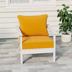 WestinTrends Avalon White Outdoor Modern HDPE Patio Club Chair with Deep Seat Cushions