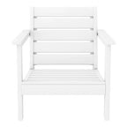 WestinTrends Avalon White Outdoor Modern HDPE Patio Club Chair with Deep Seat Cushions