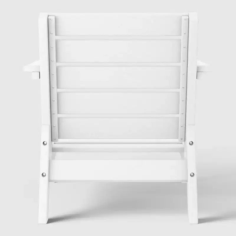 WestinTrends Avalon White Outdoor Modern HDPE Patio Club Chair with Deep Seat Cushions