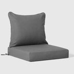 WestinTrends Avalon Black Outdoor Modern HDPE Patio Club Chair with Deep Seat Cushions