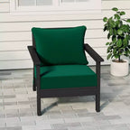 WestinTrends Avalon Black Outdoor Modern HDPE Patio Club Chair with Deep Seat Cushions
