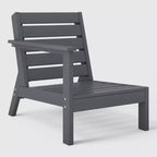 WestinTrends Avalon Sedia ad angolo con bracciolo sinistro per esterni in HDPE con seduta profonda