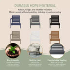 WestinTrends Avalon Sedia ad angolo con bracciolo sinistro per esterni in HDPE con seduta profonda