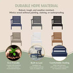 WestinTrends Avalon Sedia ad angolo con bracciolo sinistro per esterni in HDPE con seduta profonda
