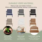 WestinTrends Avalon Sedia ad angolo con bracciolo sinistro per esterni in HDPE con seduta profonda