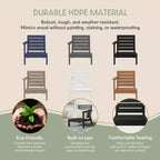 WestinTrends Avalon Sedia ad angolo con bracciolo sinistro per esterni in HDPE con seduta profonda