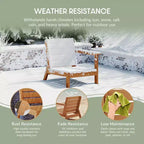 WestinTrends Avalon Sedia ad angolo per esterni in HDPE con bracciolo destro e seduta profonda