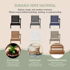 WestinTrends Avalon Sedia ad angolo per esterni in HDPE con bracciolo destro e seduta profonda
