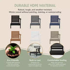 WestinTrends Avalon Sedia ad angolo per esterni in HDPE con bracciolo destro e seduta profonda