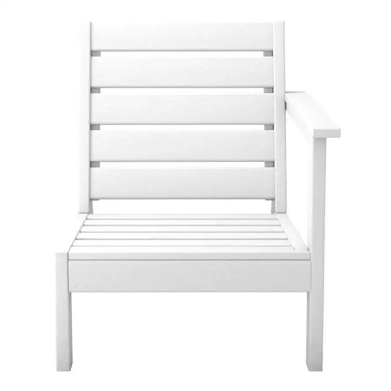 WestinTrends Avalon Sedia ad angolo per esterni in HDPE con bracciolo destro e seduta profonda