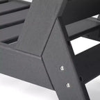 WestinTrends Avalon Gray Outdoor Modern HDPE Patio Club Chair with Deep Seat Cushions