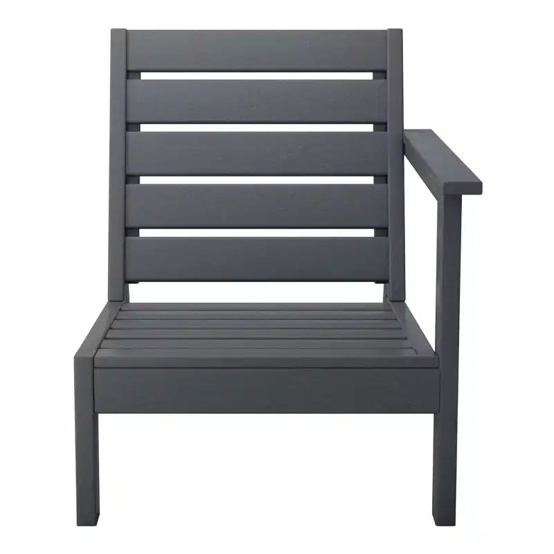 WestinTrends Avalon Gray Outdoor Modern HDPE Patio Club Chair with Deep Seat Cushions