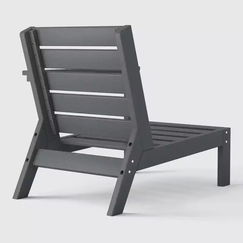 WestinTrends Avalon Gray Outdoor Modern HDPE Patio Club Chair with Deep Seat Cushions