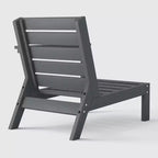 WestinTrends Avalon Gray Outdoor Modern HDPE Patio Club Chair with Deep Seat Cushions