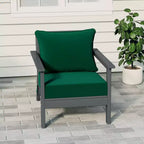 WestinTrends Avalon Gray Outdoor Modern HDPE Patio Club Chair with Deep Seat Cushions