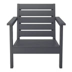WestinTrends Avalon Gray Outdoor Modern HDPE Patio Club Chair with Deep Seat Cushions
