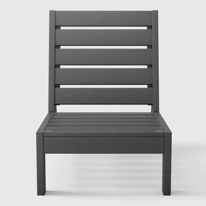 Westintrends Avalon Sedia componibile senza braccioli per esterni in HDPE con seduta profonda