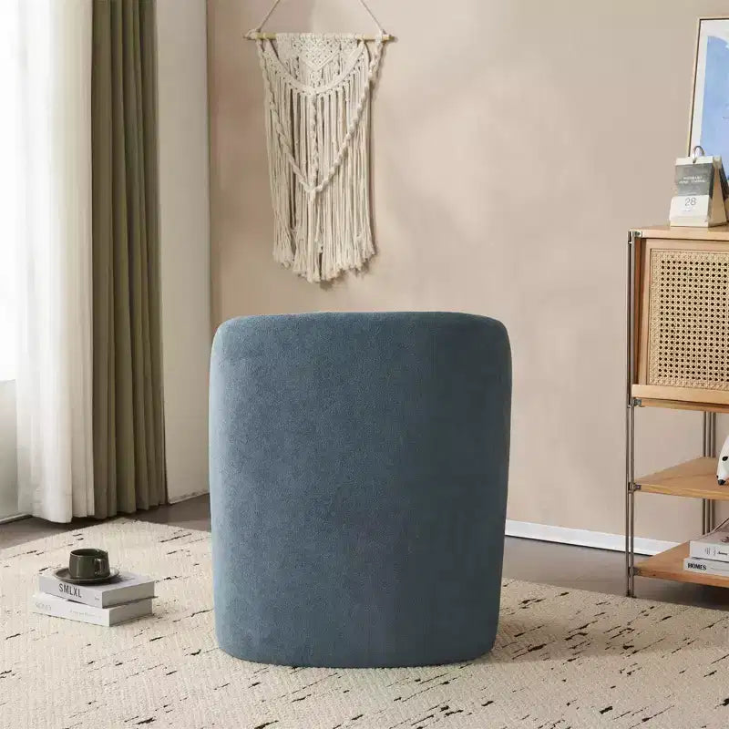 Sedia Accent Moderna Ultra-Morbida Senza Braccioli con Schienale Basso e Rivestimento Delicato sulla Pelle e Squisiti Piedini Rotondi in Legno di Pino - ModernLuxe