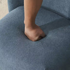 Sedia Accent Moderna Ultra-Morbida Senza Braccioli con Schienale Basso e Rivestimento Delicato sulla Pelle e Squisiti Piedini Rotondi in Legno di Pino - ModernLuxe