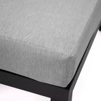 LeisureMod Divanetto angolare a 2 posti imbottito in poliestere con telaio in alluminio e cuscino rimovibile Collezione Hamilton