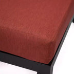 LeisureMod Divanetto angolare a 2 posti imbottito in poliestere con telaio in alluminio e cuscino rimovibile Collezione Hamilton
