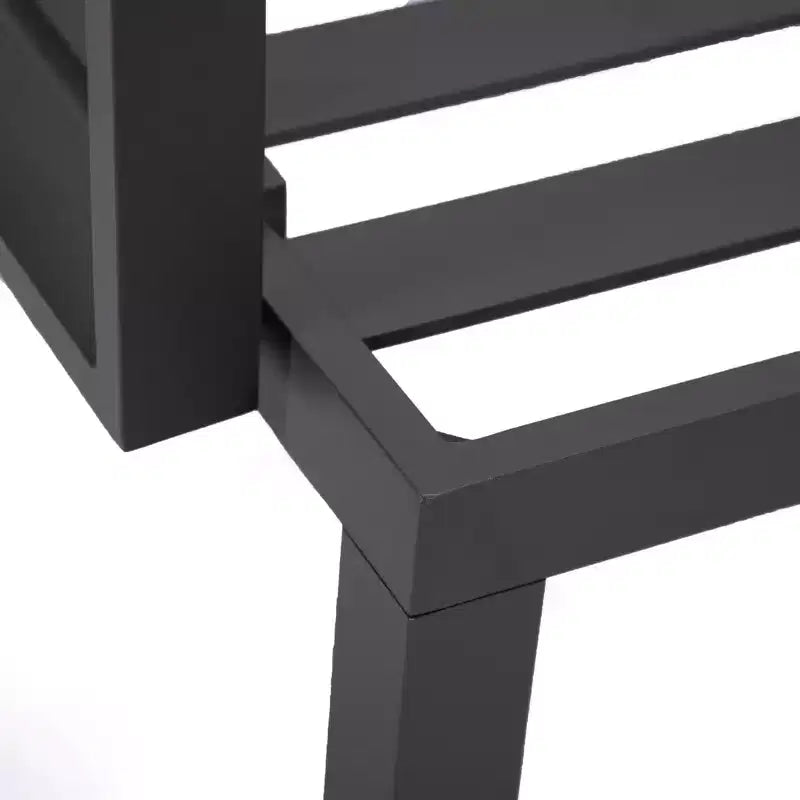 LeisureMod Divanetto angolare a 2 posti imbottito in poliestere con telaio in alluminio e cuscino rimovibile Collezione Hamilton