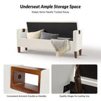 Daniel Storage Bench with Solid Wood Legs and Hollow Handles|ART OF LIVING DESIGNS