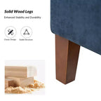 Daniel Storage Bench with Solid Wood Legs and Hollow Handles|ART OF LIVING DESIGNS