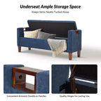 Daniel Storage Bench with Solid Wood Legs and Hollow Handles|ART OF LIVING DESIGNS