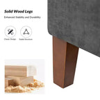 Daniel Storage Bench with Solid Wood Legs and Hollow Handles|ART OF LIVING DESIGNS