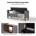 Daniel Storage Bench with Solid Wood Legs and Hollow Handles|ART OF LIVING DESIGNS