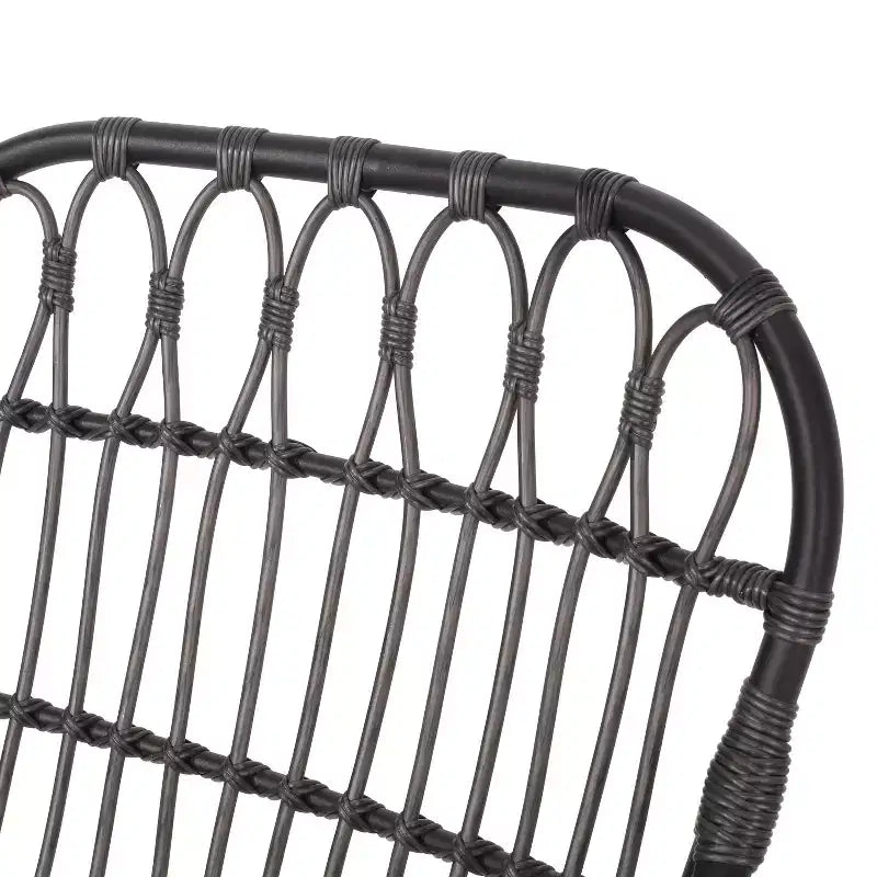 GDFStudio Barrister Poltrone da esterni in vimini in stile Boho (Set da 2)