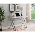 Kings Brand Furniture Scrivania da lavoro per computer, moderna, per ufficio (bianca)