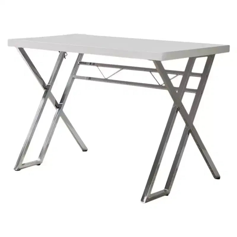 Kings Brand Furniture Scrivania da lavoro per computer, moderna, per ufficio (bianca)