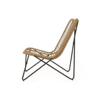 GDFStudio Juan Outdoor Wicker and Iron Accent Chairs (Set of 2)