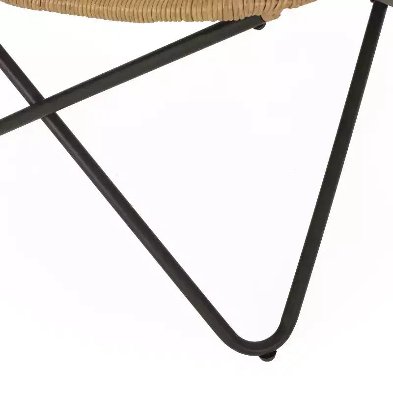 GDFStudio Juan Outdoor Wicker and Iron Accent Chairs (Set of 2)