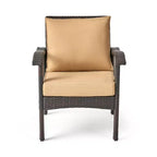 GDFStudio Hilary Outdoor Wicker Club Chairs with Cushion (Set of 2)