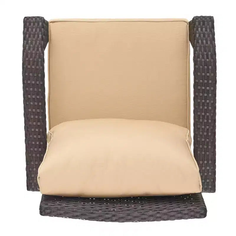 GDFStudio Hilary Outdoor Wicker Club Chairs with Cushion (Set of 2)