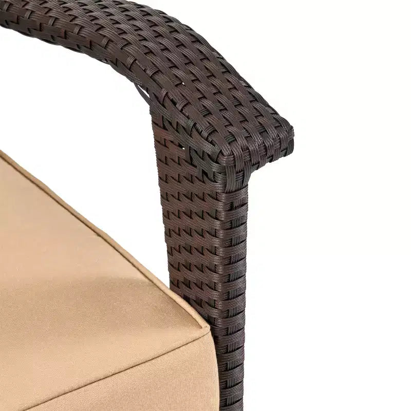 GDFStudio Hilary Outdoor Wicker Club Chairs with Cushion (Set of 2)