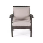 GDFStudio Hilary Outdoor Wicker Club Chairs with Cushion (Set of 2)
