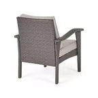GDFStudio Hilary Outdoor Wicker Club Chairs with Cushion (Set of 2)