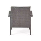 GDFStudio Hilary Outdoor Wicker Club Chairs with Cushion (Set of 2)