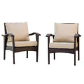 GDFStudio Hilary Outdoor Wicker Club Chairs with Cushion (Set of 2)