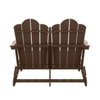 Hyleory Sedia Adirondack a 2 posti, poltrona doppia morbida, sedia pieghevole da balcone Cloud, resistente alle intemperie