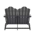 Hyleory Sedia Adirondack a 2 posti, poltrona doppia morbida, sedia pieghevole da balcone Cloud, resistente alle intemperie