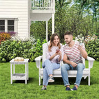 Hyleory Sedia Adirondack a 2 posti, poltrona doppia morbida, sedia pieghevole da balcone Cloud, resistente alle intemperie